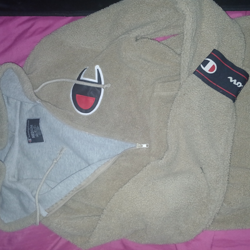 Champion Beige Sherpa Jacket